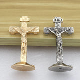 Antique Crucifix INRI Jesus Cross On Stand Antique Cross Figurines