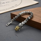 Antique Ethnic Hand Woven Pixiu Bracelet Men's Open Bracelet Banquet Jewelry