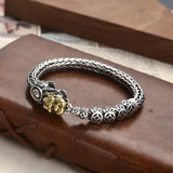 Antique Ethnic Hand Woven Pixiu Bracelet Men's Open Bracelet Banquet Jewelry
