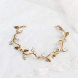 Antique Branch Tiara Headband Bridal Hair Vine Crystal