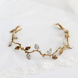 Antique Branch Tiara Headband Bridal Hair Vine Crystal