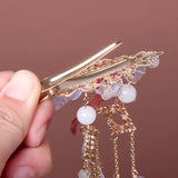 Antique Dragon Shaped Tassel Hair Clip for Women