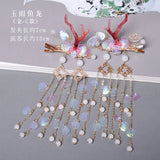 Antique Dragon Shaped Tassel Hair Clip for Women
