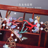 Antique Dragon Shaped Tassel Hair Clip for Women