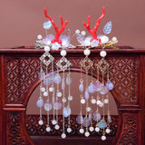 Antique Dragon Shaped Tassel Hair Clip for Women