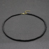 Antique Natural Stone Beads Necklace for Men Short Necklac Jewelry