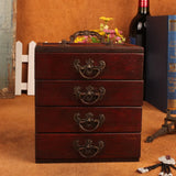 Antique Jewelry Storage Box Organizer 4 Drawers