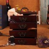 Antique Jewelry Storage Box Organizer 4 Drawers