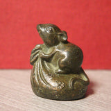 Antique Mice Money Bag Small Statue Animal Rat Luy Figurine Desktop Ornament