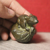 Antique Mice Money Bag Small Statue Animal Rat Luy Figurine Desktop Ornament