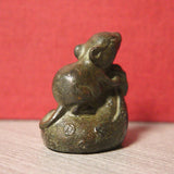 Antique Mice Money Bag Small Statue Animal Rat Luy Figurine Desktop Ornament