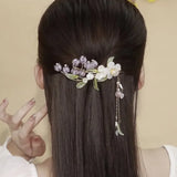 Antique Purple Lily of The Valley Side Hairpin