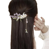 Antique Purple Lily of The Valley Side Hairpin