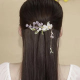 Antique Purple Lily of The Valley Side Hairpin
