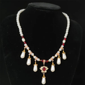 Antique Style Pearl Necklace for Cheongsam Dress