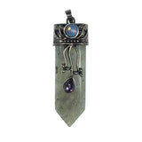 Antique Retro Opal Reiki Natural Stone Sword Pendants Pendulums