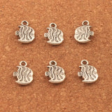 Antique Silver Tropical Fish Charms Pendants 35pcs 14.9x10.7mm