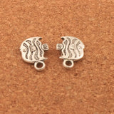 Antique Silver Tropical Fish Charms Pendants 35pcs 14.9x10.7mm