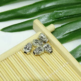 Antique Silver Skull Charm Beads for Jewelry Making