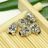 Antique Silver Skull Charm Beads for Jewelry Making