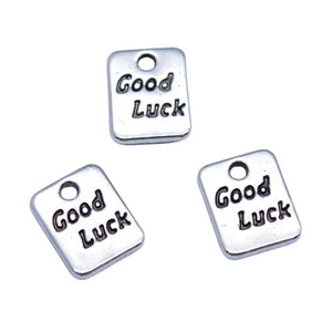 Silver Alloy Good Luck Charms 7*9mm 40pcs AAC370