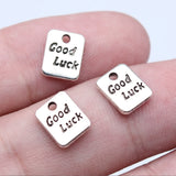 Silver Alloy Good Luck Charms 7*9mm 40pcs AAC370