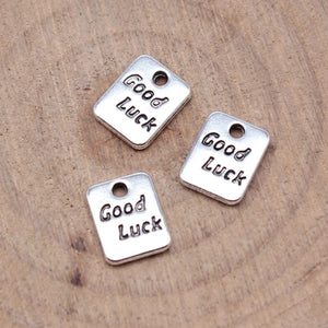Silver Alloy Good Luck Charms 7*9mm 40pcs AAC370