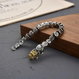 Antique Silver Pixiu Bracelet Hand Woven Banquet Jewelry