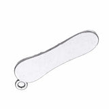 Antique Silver Plated Snow Board Skateboard Charm Pendant Skiing Jewelry