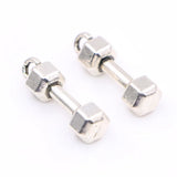 Vintage Silver Plated Dumbbell Charms for Fitness Jewelry DIY 40pcs