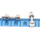 Vintage Silver Plated Dumbbell Charms for Fitness Jewelry DIY 40pcs