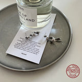 Antique Silver Spiral Drop Earrings Women Long Dangle Statement Jewelry