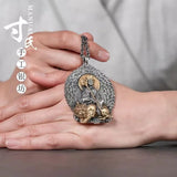 Tibet King Bodhisattva Pendant Antique Style Necklace