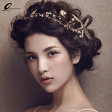 Antique Tiara Sea Star Pearl Beaded Headband Hairband Wedding Hair Accessories