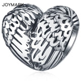 Vintage Style Feather Wings Heart 925 Silver Charm Bead