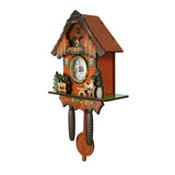 Antique Wooden Wall Clock Bird Time Swing Alarm Watch Home Decor