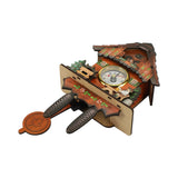 Antique Wooden Wall Clock Bird Time Swing Alarm Watch Home Decor