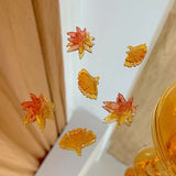 Autumn Maple and Ginkgo Leaf Epoxy Pendant DIY Jewelry Material
