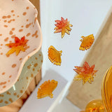Autumn Maple and Ginkgo Leaf Epoxy Pendant DIY Jewelry Material