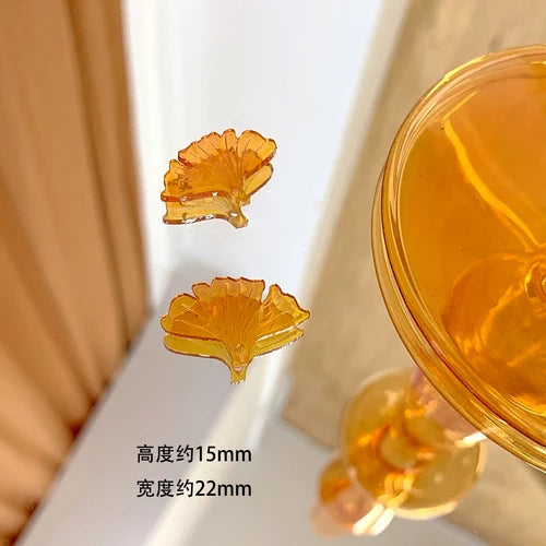 Autumn Maple and Ginkgo Leaf Epoxy Pendant DIY Jewelry Material