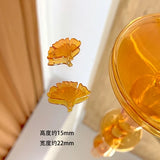 Autumn Maple and Ginkgo Leaf Epoxy Pendant DIY Jewelry Material