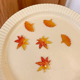 Autumn Maple and Ginkgo Leaf Epoxy Pendant DIY Jewelry Material