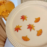 Autumn Maple and Ginkgo Leaf Epoxy Pendant DIY Jewelry Material