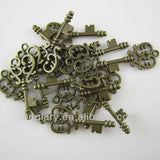 Antique Bronze Skeleton Key Charm Pendant
