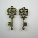 Antique Bronze Skeleton Key Charm Pendant