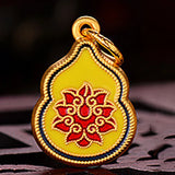 Antique Enamel Porcelain Gourd Necklace Pendant Chinese Women Charm