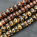 Antique Dzi Agate Rondelle Beads Mix Wholesale for Jewelry Making