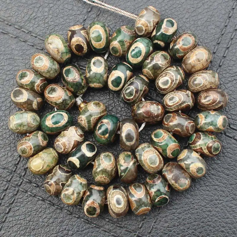 Antique Dzi Agate Rondelle Beads Mix Wholesale for Jewelry Making