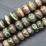 Antique Dzi Agate Rondelle Beads Mix Wholesale for Jewelry Making