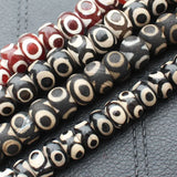 Antique Dzi Agate Rondelle Beads Mix Wholesale for Jewelry Making